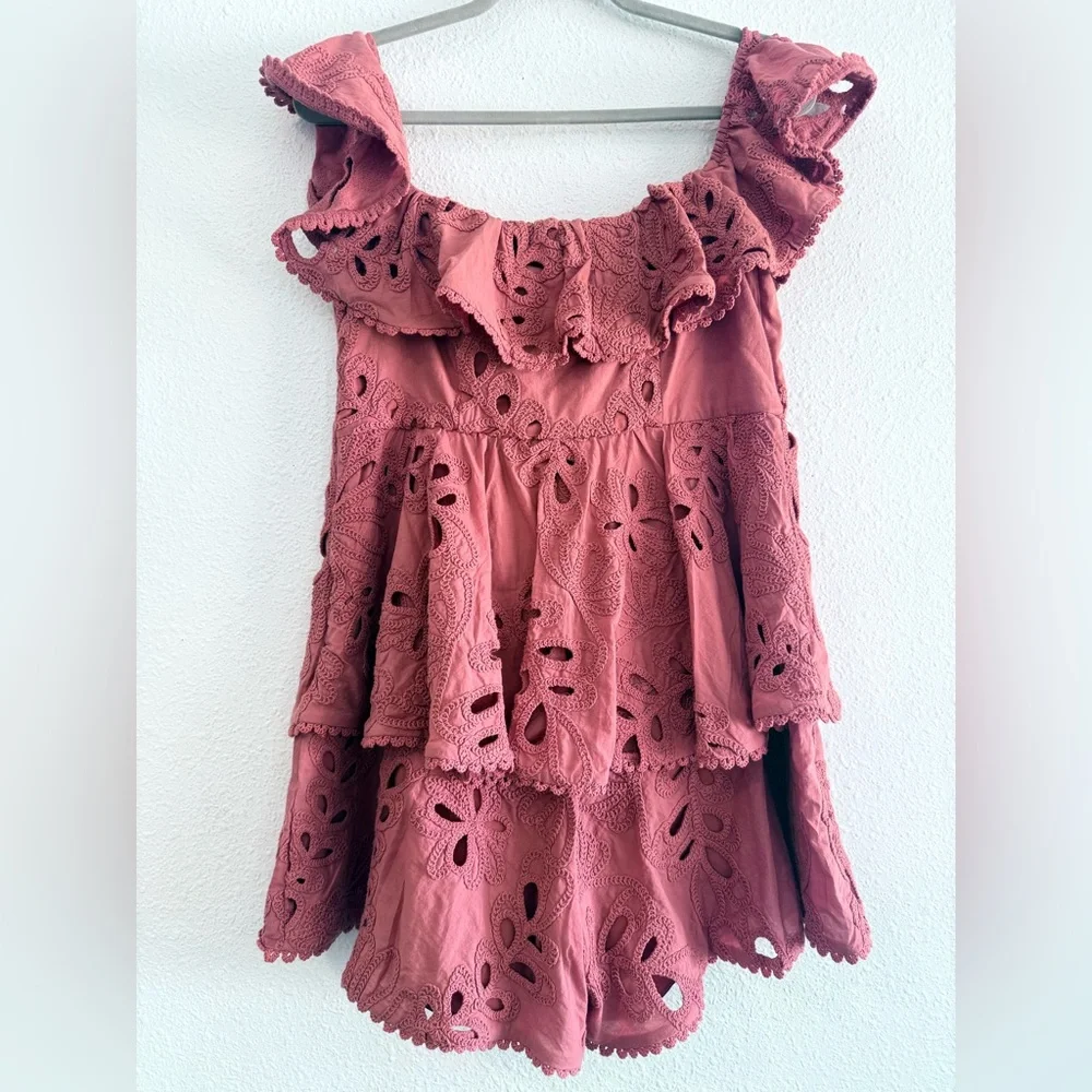 SAYLOR‎ Megara Short Jumpsuit Size L Dusty Rose